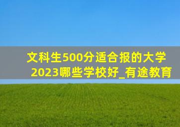 文科生500分适合报的大学 2023哪些学校好_有途教育